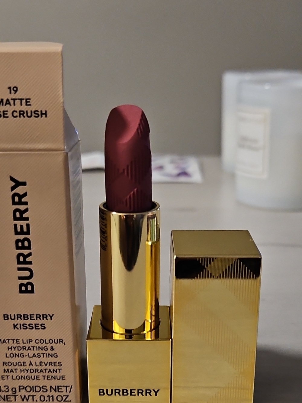Burberry Matte Lipstick — Deep Rose